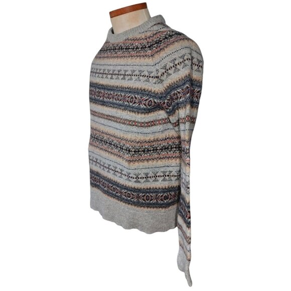 J Crew Mercantile Crewneck Sweater Mens M Fair Isle Wool Grandpa Academia Preppy - Picture 4 of 14